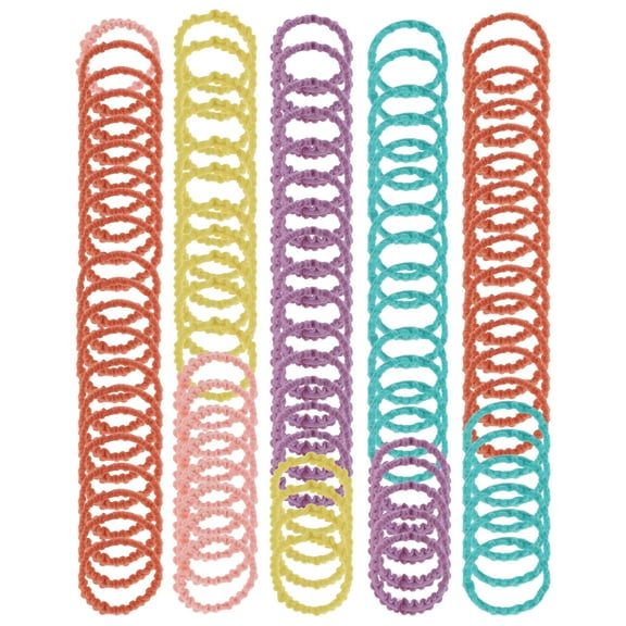 100 Pcs Fashion Elegant Lace Hair Ropes Hair Scrunchies for Girls Assorted Color