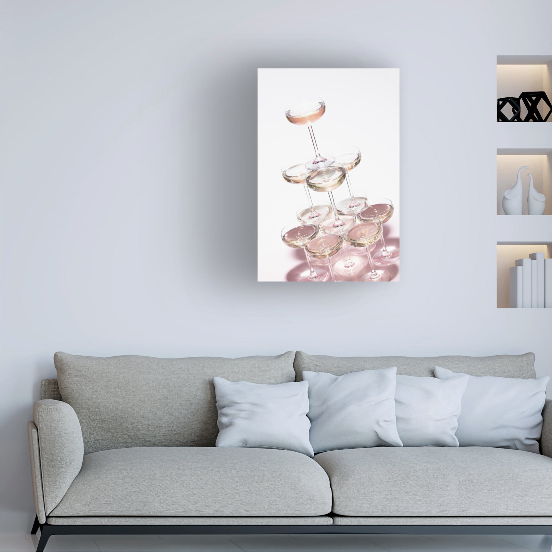 Trademark Fine Art Pictufy Studio Champagne Tower 1 Canvas Wall Art