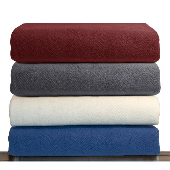 LCM Home Fashions Luxury Cotton Thermal Blanket