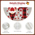 thumbnail image 4 of Daiia Buffalo Plaid Love And Gnome Drawing Merry Christmas Tree Skirt , Xmas Large Lace-up Tree Skirt, Santa Snowflakes Rustic Home Decorations New Year Party Farmhouse Decor-48", 4 of 7