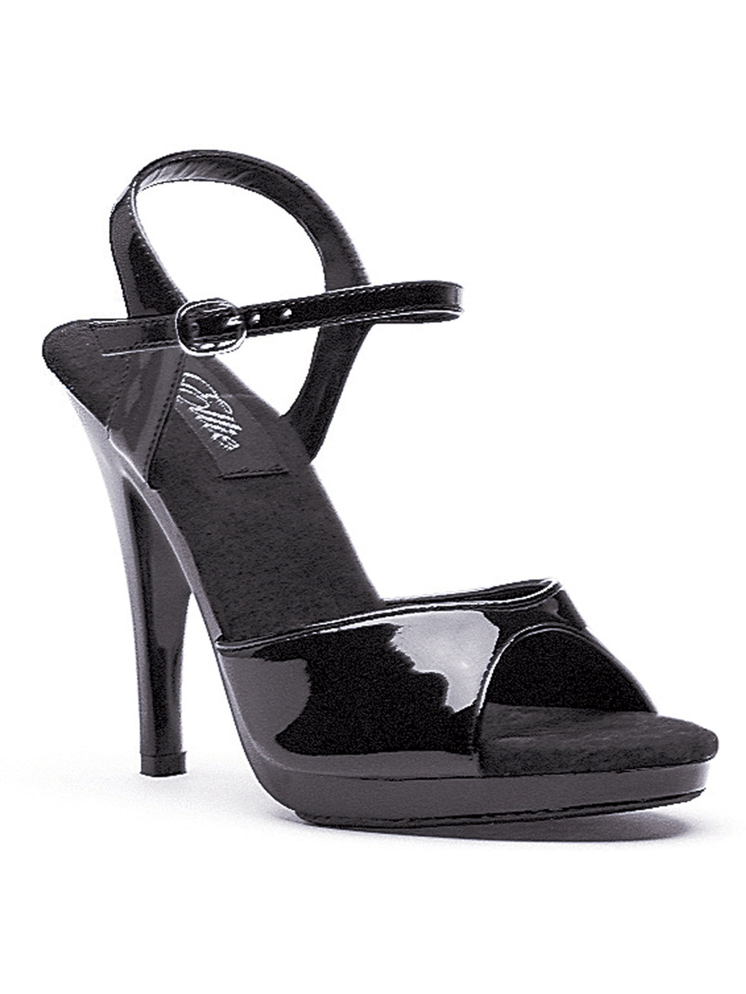 SummitFashions - Womens Black Ankle Strap Sandals 4 1/2 Inch Heels ...