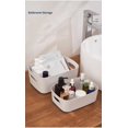 thumbnail image 4 of TRIANU 4 Pcs Open Storage Bins, Plastic Closet Shelf Organizer Bins, Desktop Storage Baskets for Bathroom, Nursery, Home, 9.64*6.3*3.93 in, Beige, 4 of 7