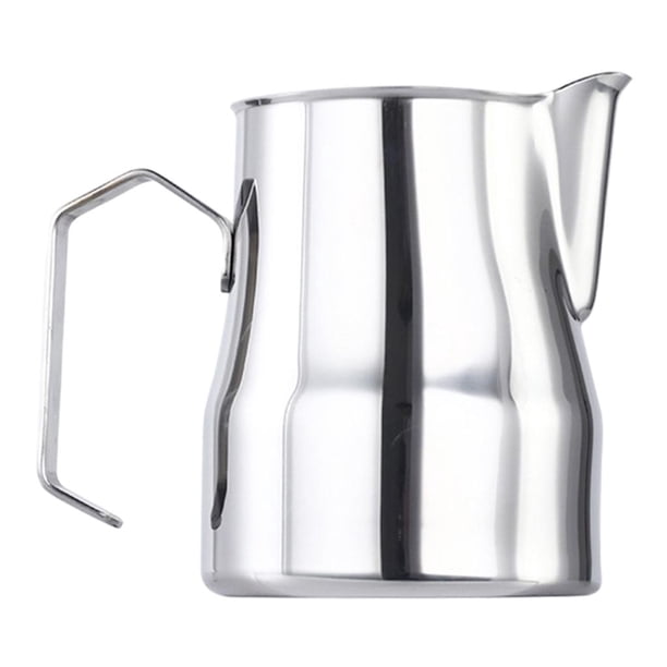 Jarra para espumar leche, tazas para espumar leche, jarra de vapor, espumador barista plata 350ml
