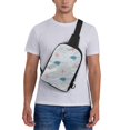 thumbnail image 4 of Rocae Turtles And Shells for Lightweight Chest Bag Dual Pocket, Waterproof Crossbody Sling Bag for Men and Women, 4 of 8