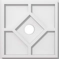 thumbnail image 2 of Ekena Millwork CMP12EY-02000 12 Po OD x 2 Po ID Carré Embry Architecture Grade PVC Contemporain Médaillon de Plafond, 2 of 4