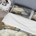 thumbnail image 4 of Designart "Peonies in White, Blue, and Grey II" Floral & Botanical Bedding Covert Set - Peonies White Floral Bed Set With 2 Shams, 4 of 6