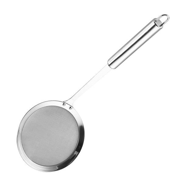 Moyic Cuchara de filtro de acero inoxidable a prueba de herrumbre, colador de tamiz de harina, colador de malla, colador de té, colador de aceite de Cocina y Comedor 12cm Moyic HA000749-03