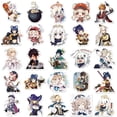 thumbnail image 4 of IGUOHAO Keychain Stickers Merch-Acrylic Character Keychains 6 Pcs & 50pcs Vinyl Cartoon Game Stickers Gift Set, 4 of 7
