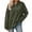 Army Green, variant on Plain Ribbed Hoodies for Women Fall Winter Long Sleeve Basic Hooded Sweatshirt with Pockets Pullover Tops