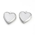 thumbnail image 2 of Resistant 316 Stainless Steel Locket Pendants Photo Frame Charms for Necklaces Heart Stainless Steel color Tray: 13x16mm 25x22.5x4.5mm Hole: 2mm, 2 of 3