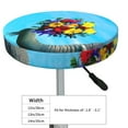 thumbnail image 4 of Vsdgher Elephant Trunk Couple Flowers Print Stool Covers Round,Stretch Round Stool Covers Washable Stool Cushion Slipcover Elastic Chair Covers for 12-14 Inch Chair, 4 of 7