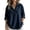 11#Navy, variant on Womens Solid Corduroy Half Button Collared Pullover Loose Fit Long Sleeve Casual Shirt Curved Hem Fashion Blouse For Spring Fall Daily Street And Commuting Outfits Blue L