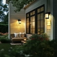 thumbnail image 5 of FKHouse Solar Outdoor Wall Lanterns, 2 Pack Outdoor Waterproof Lights Fixtures Wall Sconce with Glass for Patio, Garden, 5 of 8