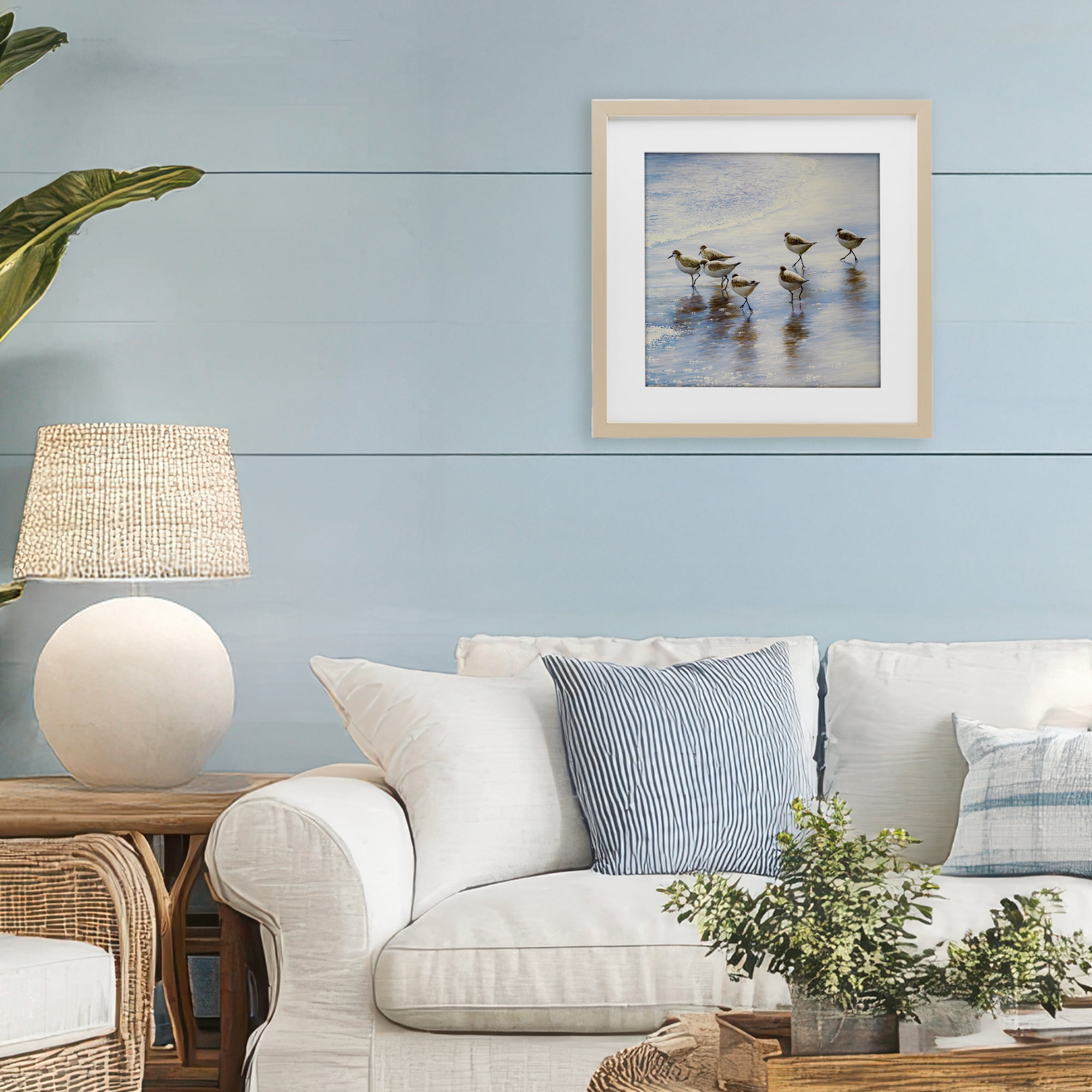 Stupell Industries Sand Dancers on Shore Birch Framed Print Under Glass, design by Bruce Nawrocke