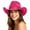Z125-Hot Pink, variant on LILIYA Unisex Western Cowboy Hat with Multi Color Options, Packable Wide Brim Travel Hats, Classic Sun Protection Breathable Headwear for Camping Hiking and Holiday Trips