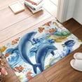 thumbnail image 5 of Haiem Marine Animals Front Door Mat Indoor Outdoor Entrance, Waterproof All-Season, All-Weather Doormat, Durable Flannel Fabric, Fade Resistant, Low Profile, 16x24in, 5 of 9