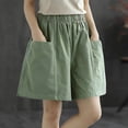 thumbnail image 6 of AUNVITO Women's Summer Cargo Shorts Relaxed Fit Straight Leg with Pockets Casual Comfortable Cotton Blend, 6 of 7