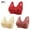 Beige, variant on 3 Pack Everyday Casual Bra Set Womens Full Support Bra Printed Cotton Wireless Comfort Bralette Red Size 2XL