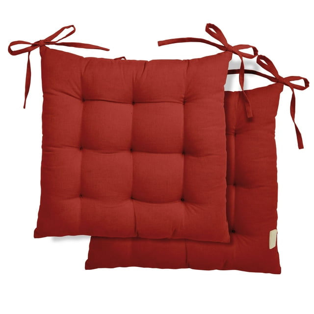 Vargottam Set of 2 Comfortable Chair Pads Seat Cushion with Full-Length Ties for Non-Slip Support Polyester Filling for Dining | Office | Kitchen Reduces Pressure & Washable