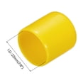 thumbnail image 3 of 5Pcs Rubber End Caps 22mm(7/8") Vinyl Round Tube Bolt Cap Cover Screw Thread Protectors Yellow, 3 of 5
