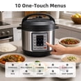 thumbnail image 4 of SHOUFTW 3 Quart Electric Pressure Cooker, 9-in-1 Multi Cooker with Slow Cook, Rice, Steam & Sauté, Silver, 4 of 8