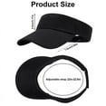 thumbnail image 2 of sixwipe 2 Pack Sport Sun Visor Hats, Adjustable Empty Top Baseball Cap, Cotton One Size Outdoor Sun Sports Visor Ball Caps for Women and Men Golf Cycling Fishing Tennis Running, 2 of 7