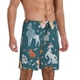 thumbnail image 2 of Wukai Dogs Men’s Short Pajama Pants With Pockets Soft Sleep Pj Shorts for Men-Large, 2 of 6