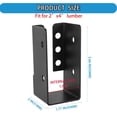 thumbnail image 5 of Colgador de viga oculto, 8 Uds., soporte de viga de 2x4 pulgadas, soporte de marco, soportes de barandilla, colgador de viga apto para viga, columpio, pasamanos, valla, 5 of 5