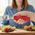 thumbnail image 6 of Ice Cream Scoop, 1 Pcs Stainless Steel Ice Cream Scooper, Comfortable Ergonomic Handle, Easy Release, Easy Clean, for Sorbet Red 8.9 in, 6 of 7