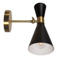 thumbnail image 1 of Gild Design House Calvin un Applique en Métal Armé Noir et Laiton, 1 of 13