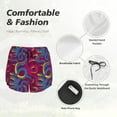 thumbnail image 6 of Lsque Colorful Snake Printed Women's Running Shorts with Liner Pockets,Elastic Quick Dry Workout Athletic Gym Yoga Shorts,Womens High Waist Shorts-Small, 6 of 9