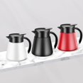 thumbnail image 2 of Termo de acero inoxidable de doble pared con aislamiento al vacío, para café, leche, té, agua, 680/880 ml, color negro, 2 of 5