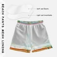 thumbnail image 3 of FORMRS Boys Swim Trunks Quick Dry Mesh Liner Boardshorts Sizes XS-XL, Pink Seaside Boat, 3 of 7