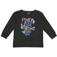 thumbnail image 3 of Inktastic Pink or Blue, Big Brother Loves You Footprints and Heart Boys Long Sleeve Toddler T-Shirt, 3 of 5