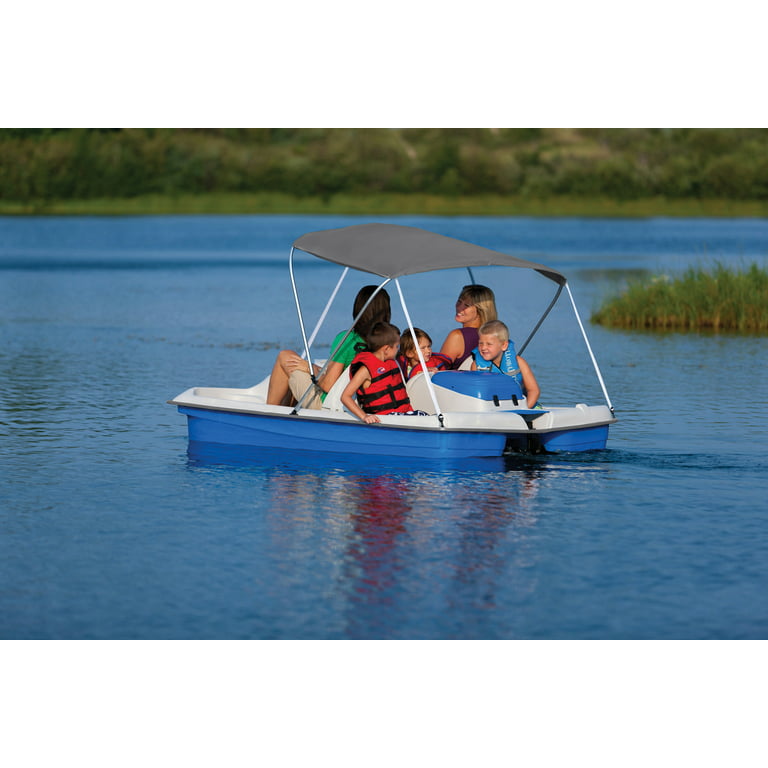 Water Wheeler ASL Electric Pedal Boat with Canopy, Blue 