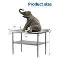 thumbnail image 2 of Kselythan Stainless Steel Table for Prep & Work 60" x 30" NSF Commercial Heavy Duty Table with Undershelf and Galvanized Legs for Restaurant Home and Hotel, 2 of 7