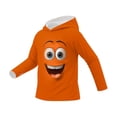 thumbnail image 4 of HAOTAGS Kids Sun Protection Hoodie,UV Protection Fabric Long Sleeve Hooded Design Breathable Stretch Blend Orange 5-6T, 4 of 6