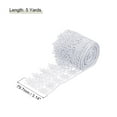 thumbnail image 2 of Uxcell 3.14 inch Wide 5 Yard Lace Ribbon Floral Pattern White Embroidered Lace Trim for Sewing Making, Gift Wrapping, 2 of 5