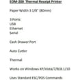 EOMPOS Heavy Duty Cash Register Drawer + Thermal Receipt Printer NOT for Square