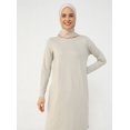 thumbnail image 6 of Viscose Fabric Crew-Neck Tunic - Pelican - Refka Basic, 6 of 8