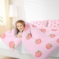 thumbnail image 4 of Homewish Peach Full Size Comforter Sets,Summer Fruit Bedding Comforter Set,Pink Green Bedding Sets For Girls,Ultra Soft Home Decor Reversible,3 Pieces, 4 of 8