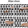 thumbnail image 4 of Round Fitted Tablecloth 52 Inch, White Buffalo Plaid Fitted Round Tablecloth Fitted Table Cloth Wipeable Tabletop Cover Wipe Clean Table Cover for Dining Table, Buffet Parties and Camping, 4 of 8