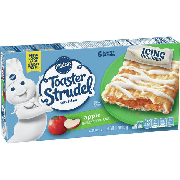 Pillsbury Toaster Strudel Apple Toaster Pastries, Value Size, 6 ct, 11.