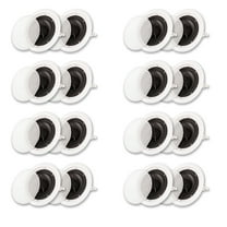 Acoustic Audio HTI6c Flush Mount In Ceiling Speakers with 6.5" Woofers 8 Pair