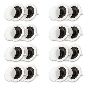 Acoustic Audio HTI6c Flush Mount In Ceiling Speakers with 6.5" Woofers 8 Pair