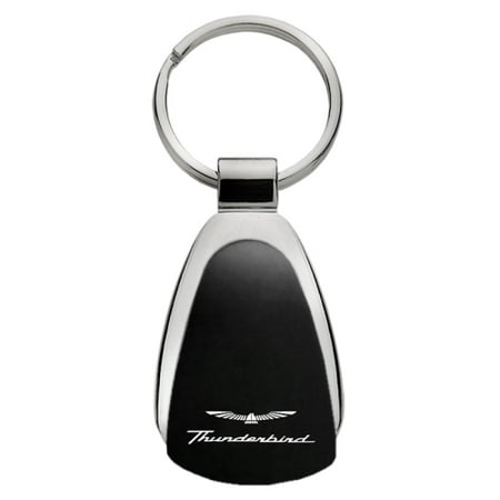 Ford Thunderbird Keychain  Key Ring – Chrome w/ Black Teardrop Key Chain