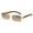 Coffee, variant on Men's Fashion Sunglasses Ultra Clear Rimless PC Frame Eyewear with High Visible Light Perspective Brown Golden Gray