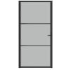 thumbnail image 4 of vidaXL Black Matt Glass Aluminum Interior Door Single Door 40.4x79.3 Inch 1.4 Inch Thickness, 4 of 6