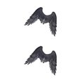thumbnail image 3 of Bewildely Halloween 3D grandes alas de ángel Cosplay Prop Hada diablo tema decoración fiesta suministros ala con correas elásticas niños Type1 NO1, 3 of 6