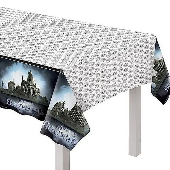 Multicolor Plastic Table Cover, 54" x 96" (1 Pc.) - Perfect Spooky Party Decor for Kids & Adults, Harry Potter